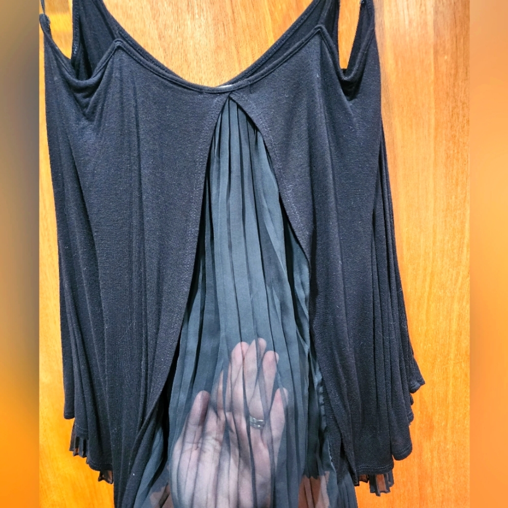 Solid Black Spaghetti Strap Top - image 1